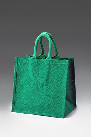 Jute Soft Toy Storage Bag with Short Cotton Handle