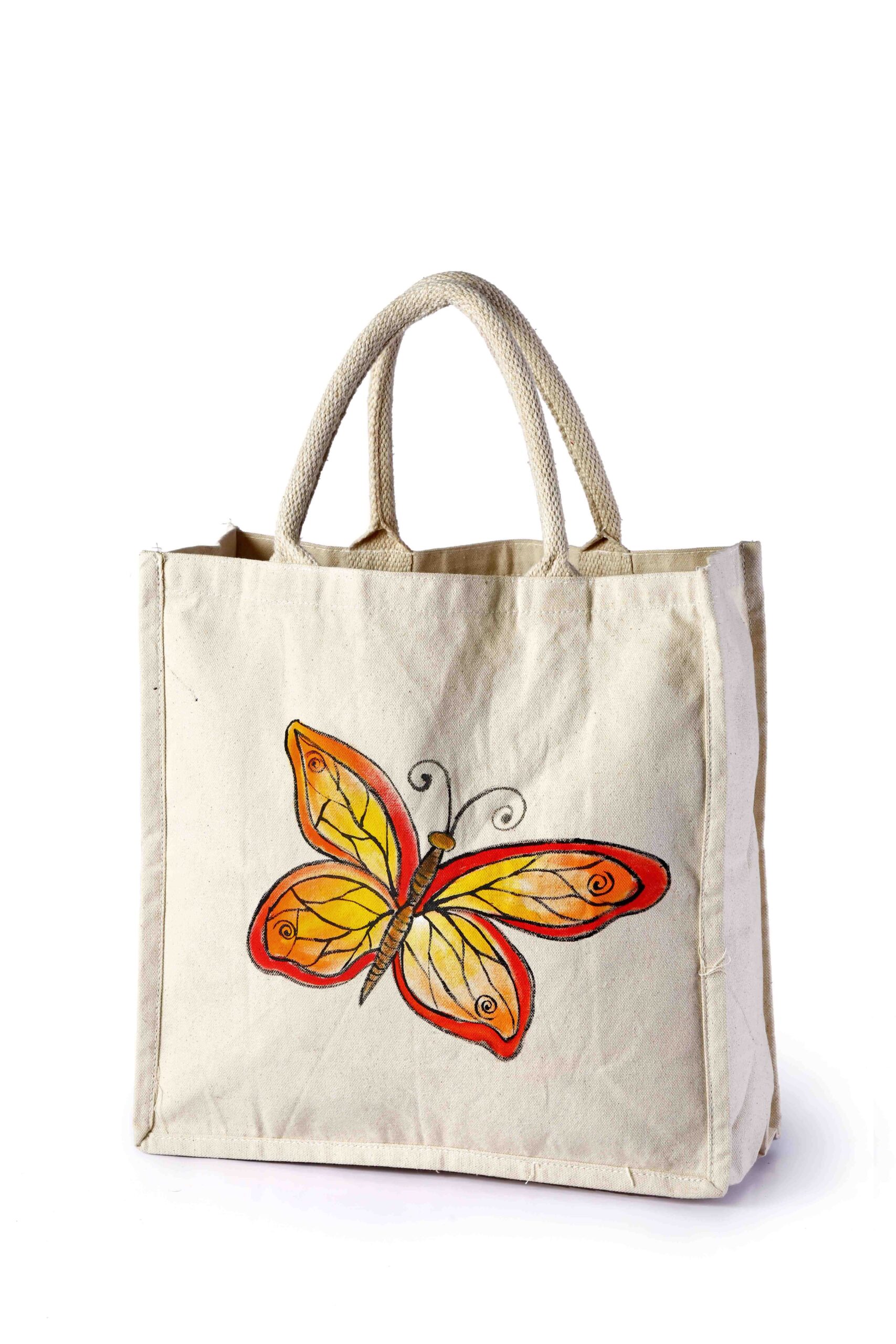 Reusable & Washable Canvas grocery bags with Short Handle